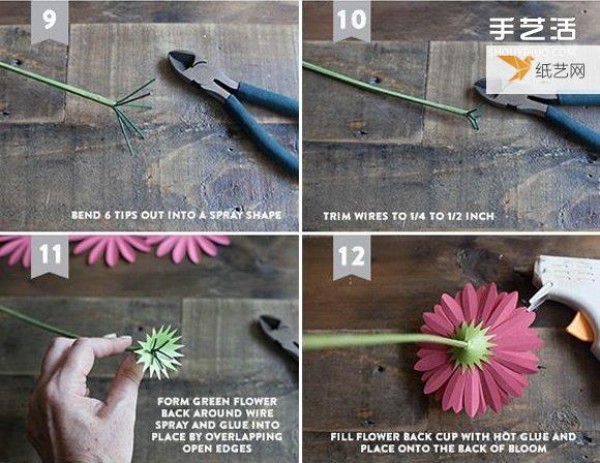 Detailed step-by-step tutorial on how to make paper-cut chrysanthemums by hand