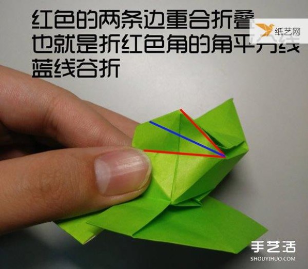 Illustration of the steps of origami of a very cute three-dimensional duck