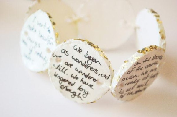 Tutorial on making creative text bracelets made from clay