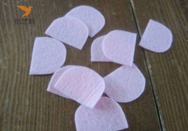 Non-woven fabric tutorial Non-woven fabric three-dimensional flower hair tie making tutorial