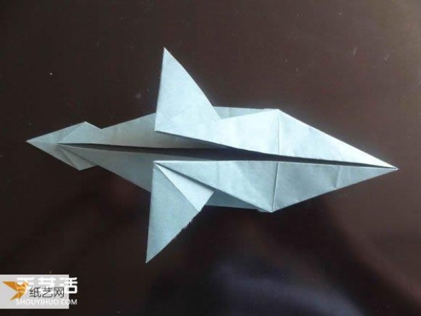 Western dragon with wings origami tutorial illustration