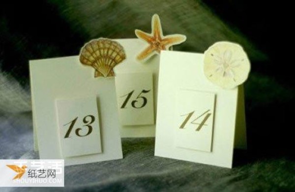 Picture appreciation of the hand-made design and production methods of creative wedding table cards