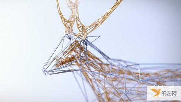 Handmade gold-coated silver wire sculptures entwine the elegant soul of animals