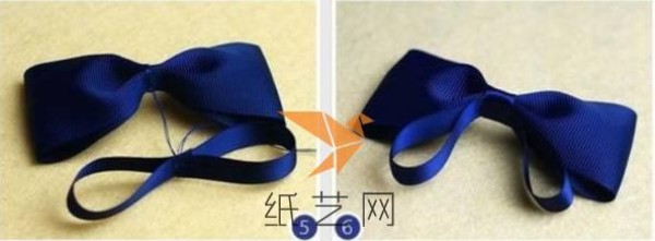 Beautiful navy blue soft girl style hair clip making tutorial