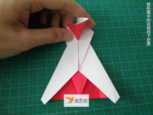 Detailed illustrated tutorial on how to fold the Christmas crane