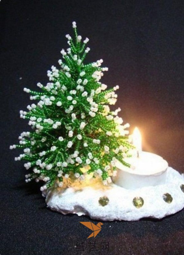 Christmas handmade beaded Christmas tree making tutorial