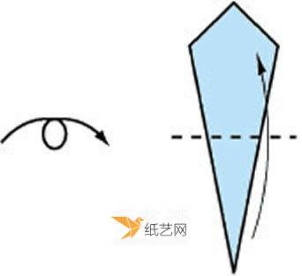 Illustration of the manual folding methods of paper swans