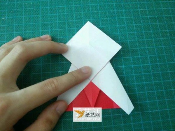 Detailed illustrated tutorial on how to fold the Christmas crane