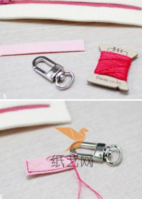 Tutorial on making sweet candy non-woven coin purse