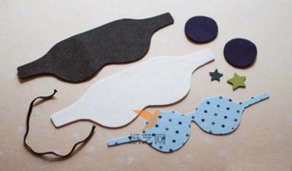 Tutorial on cute sleep mask made from non-woven fabric