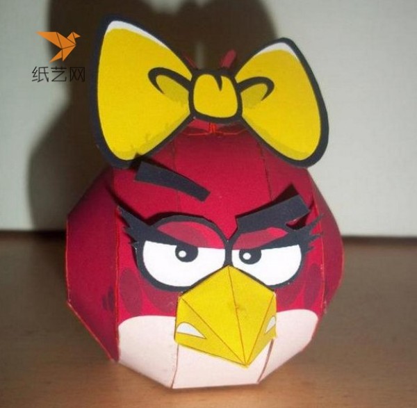 [Paper Craft] Valentine’s Day Red Angry Birds Lady’s Handmade Paper Craft Drawings