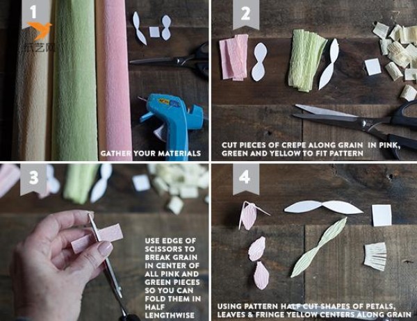 Winter plum blossom paper flower making tutorial