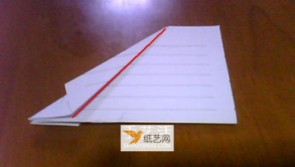 Illustration of folding method of Paperang paper airplane