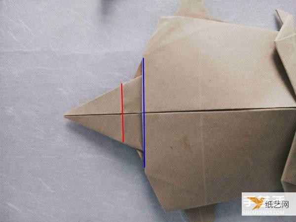 Tutorial on how to fold a very complicated standing three-dimensional paper rabbit