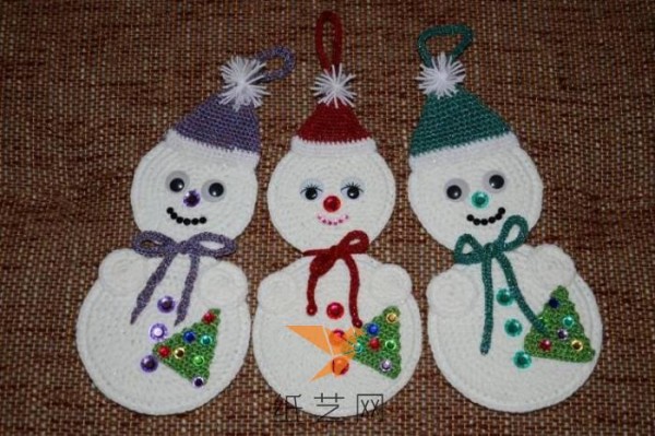 Christmas decoration crochet cute snowman making tutorial