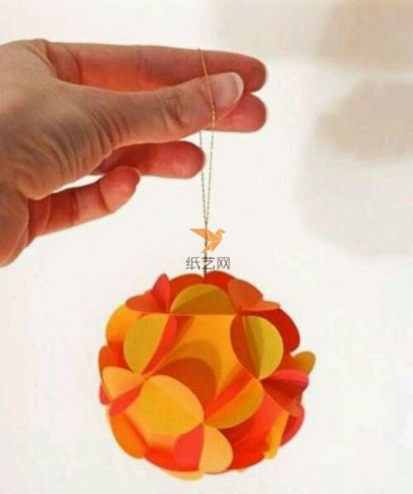 Paper art colorful flower ball hanging ornament making tutorial paper art tutorial