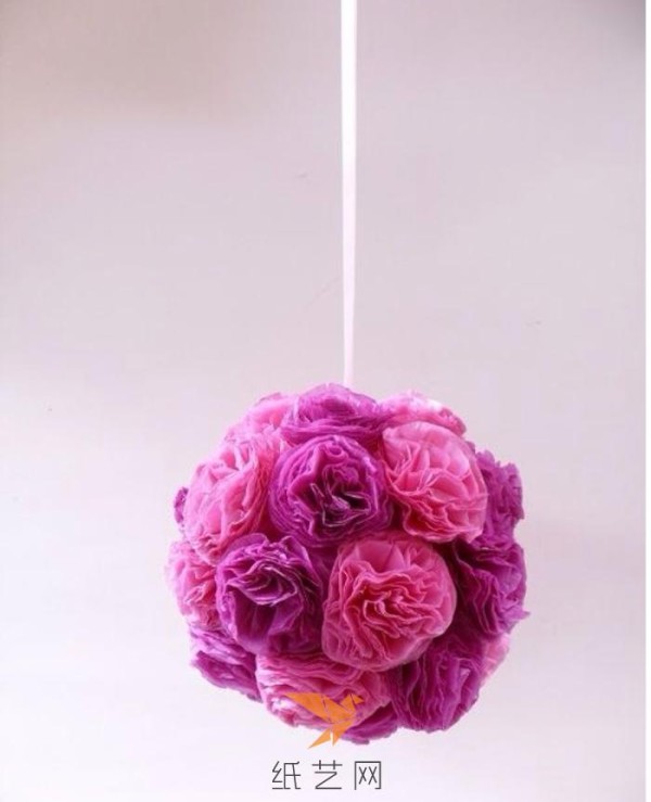 Paper art small hibiscus flower ball making tutorial paper art tutorial