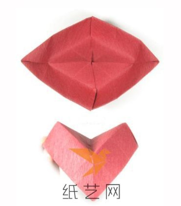 Valentines Day handmade three-dimensional origami heart origami boat making tutorial