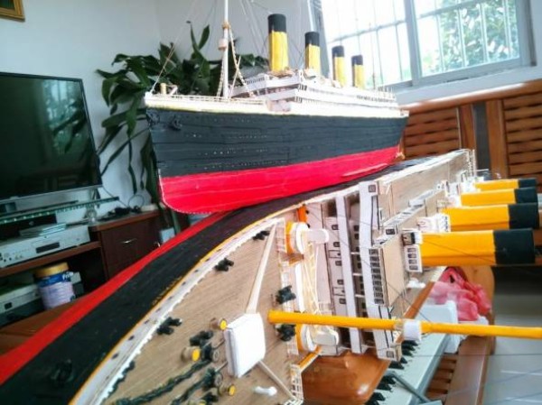 Homemade Titanic Paper Model