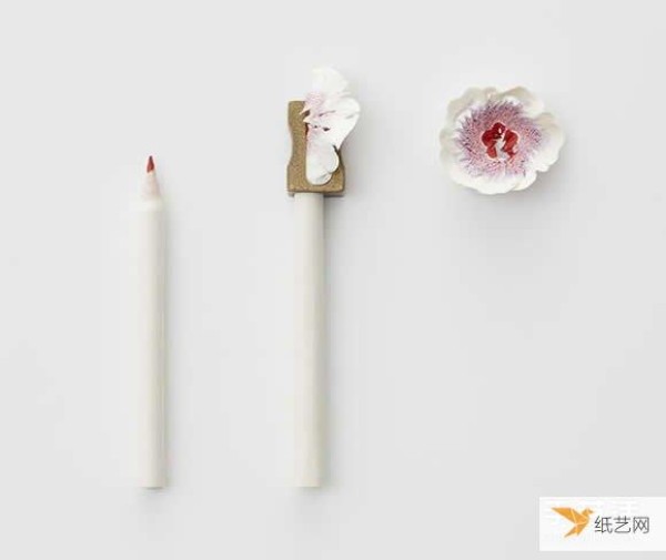 Use a pencil sharpener to sharpen beautiful paper flowers that will last forever