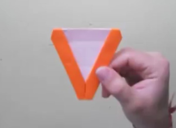 Simple origami letter V tutorial