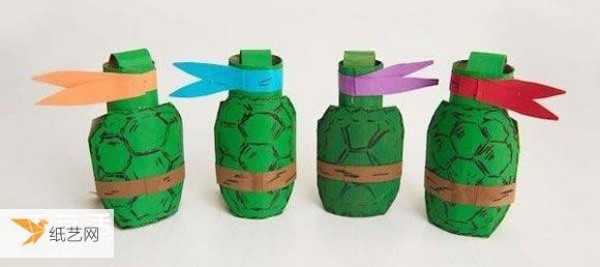 The amazing Teenage Mutant Ninja Turtles were born. The process of making Teenage Mutant Ninja Turtle dolls using paper rolls.