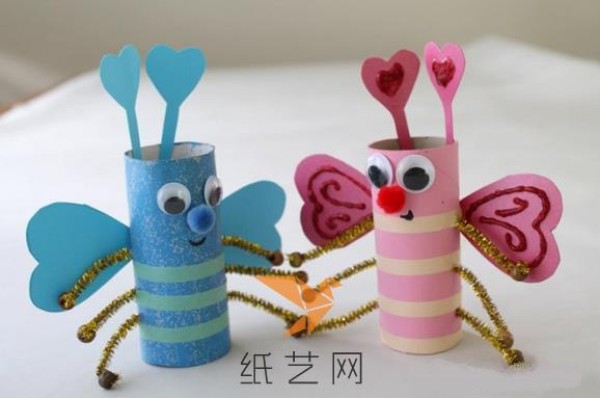 Cute toilet paper tube waste recycling tutorial to make butterflies