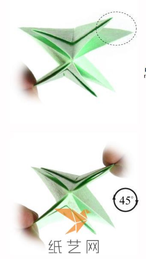 Tutorial on making an origami frog with complex structure