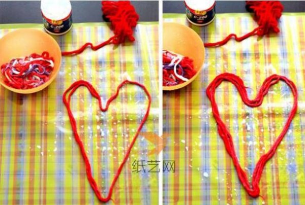 Tutorial on how to make a simple heart-shaped wedding house decoration