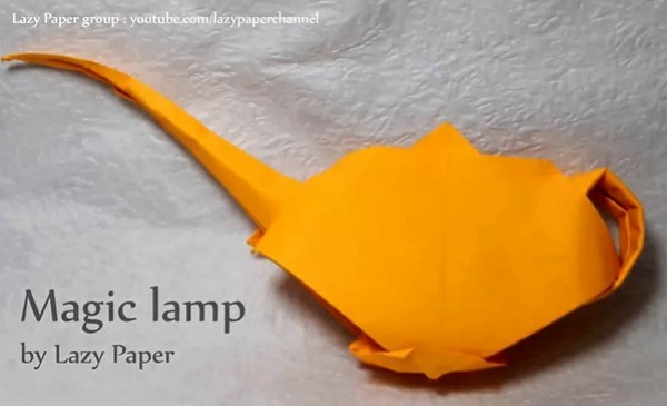 Origami Encyclopedia - Origami Magic Lamp Creative Handmade Origami Tutorial