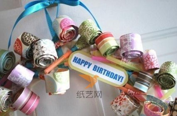 Tutorial on lively and beautiful handmade birthday party decoration wreaths