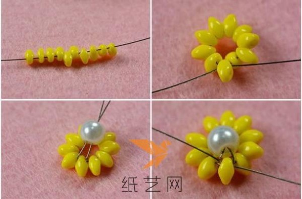 Tutorial on how to make a fresh and fresh daisy beaded bracelet