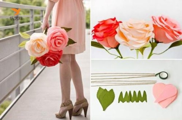 Tutorial on how to make paper roses, a must-have decorative flower for photos