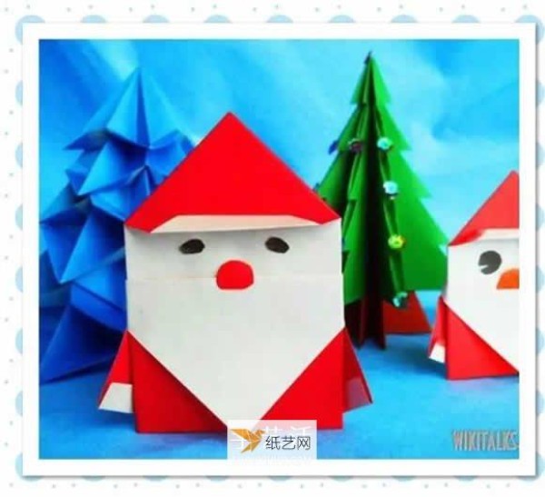 Simple Tutorial for Kids to Fold Santa Claus