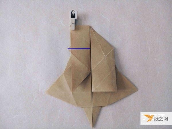 Tutorial on how to fold a very complicated standing three-dimensional paper rabbit