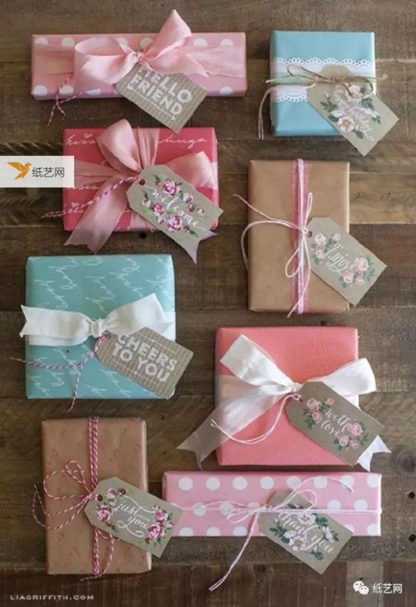 Simple girly gift packaging