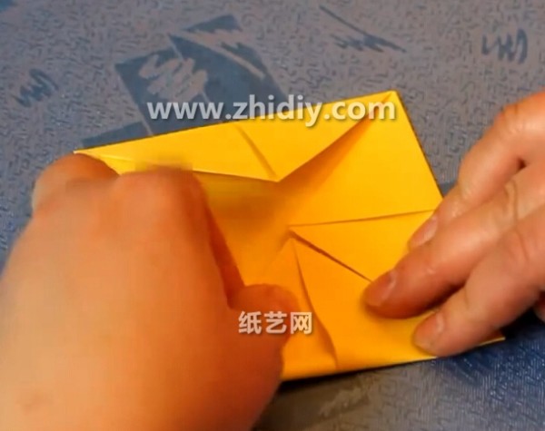 How to fold childrens origami school bag by hand