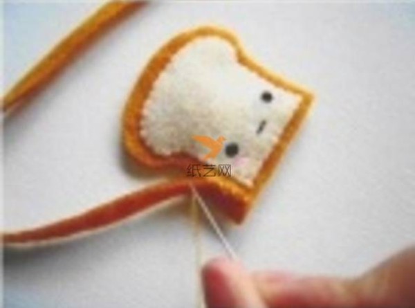 Non-woven toast bread ornament non-woven tutorial