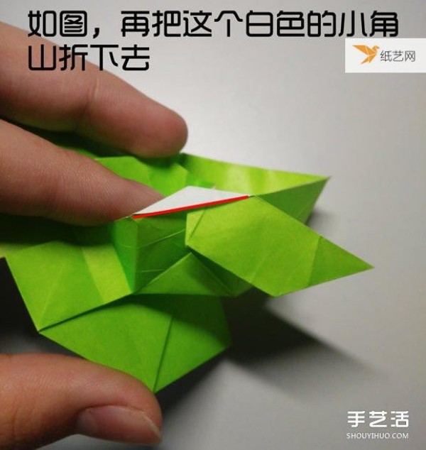 Illustration of the steps of origami of a very cute three-dimensional duck