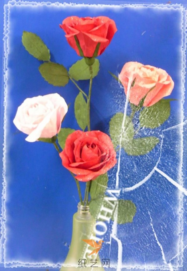 Paper art rose making tutorial