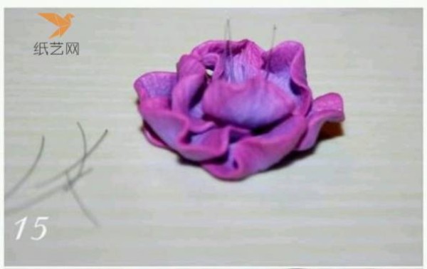 Pottery tutorial, soft clay purple cherry blossom ring making tutorial