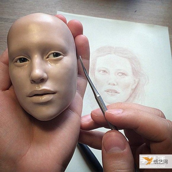 A horrifyingly realistic handmade doll depicts your inner fear of dolls