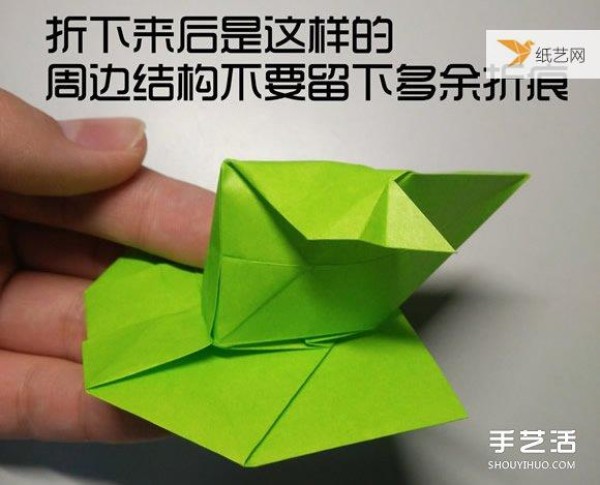 Illustration of the steps of origami of a very cute three-dimensional duck