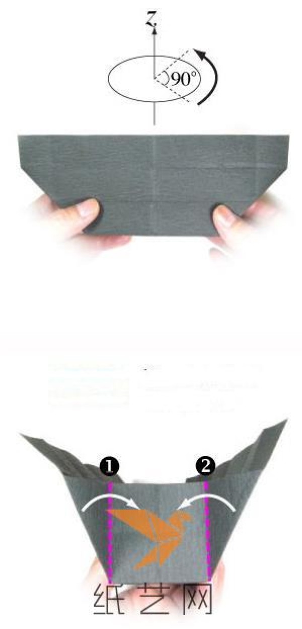 Tutorial on how to make a delicate origami camera for Valentine’s Day romance