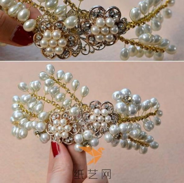 Bridal Hair Accessory Beaded Headband Making Tutorial Beautiful Headband for Valentine’s Day