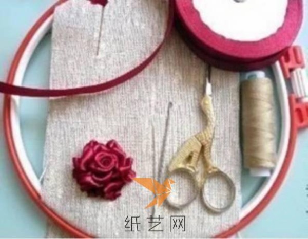 Ribbon embroidery rose tutorial embroidery fabric tutorial