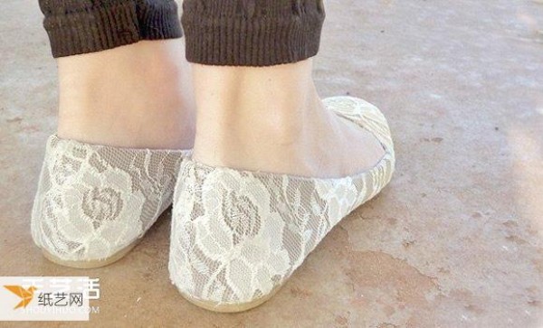 Illustrated tutorial on how to transform lace flats