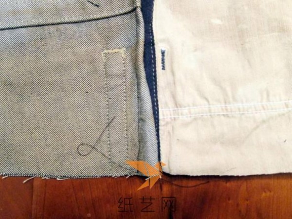 Tutorial on how to make a small bucket bag by remaking old jeans