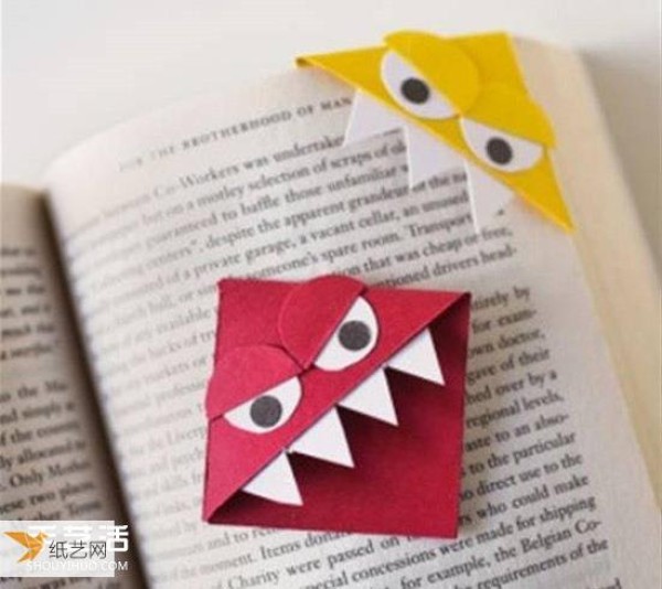 Illustration of how to make cartoon bookmarks for children