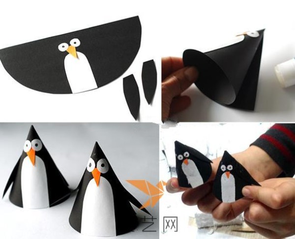 Cute little penguin making tutorial for children